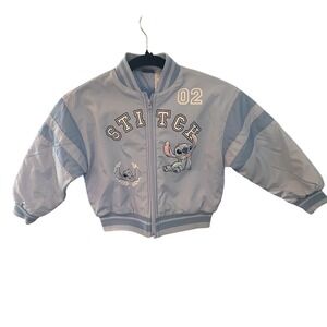 Disney Stitch Bomber Jacket Ohana Graphic Full Zip Bluey
